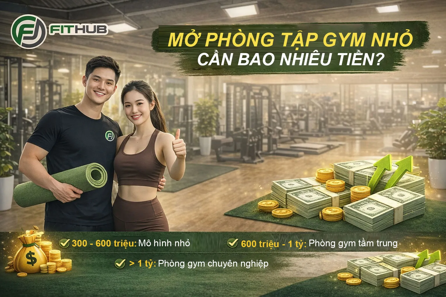 Chi phí mở phòng tập gym nhỏ khoảng bao nhiêu?
