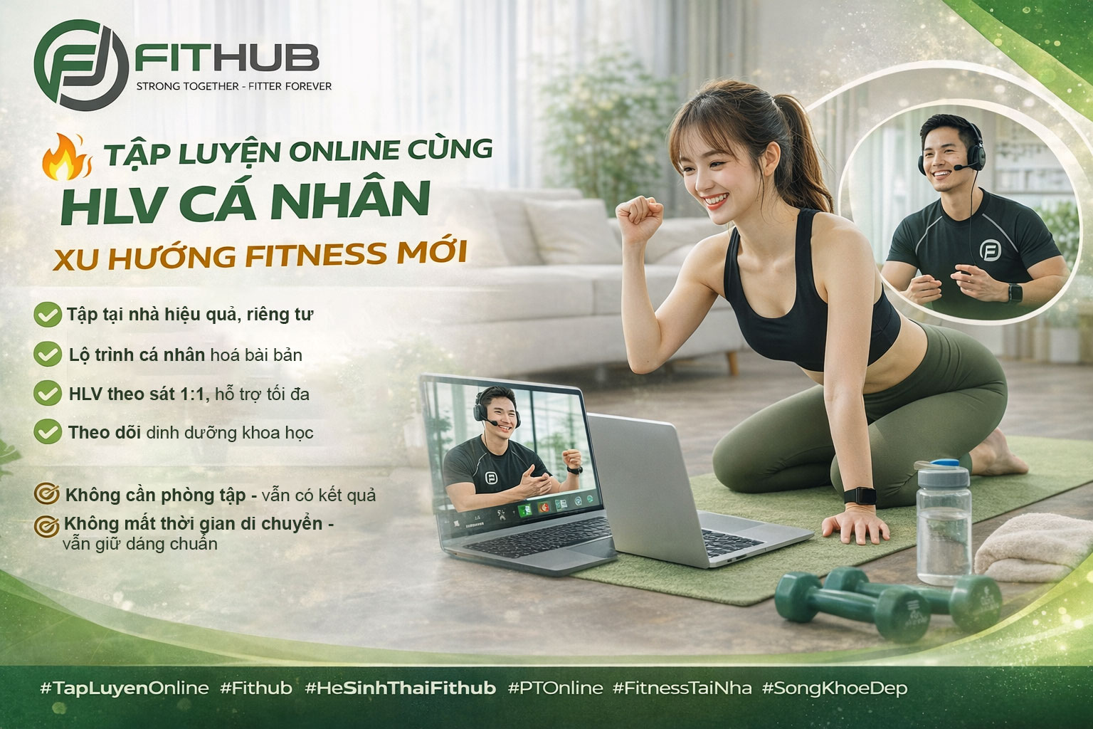 Tập luyện online cùng HLV cá nhân: Xu hướng fitness mới dẫn đầu thời đại